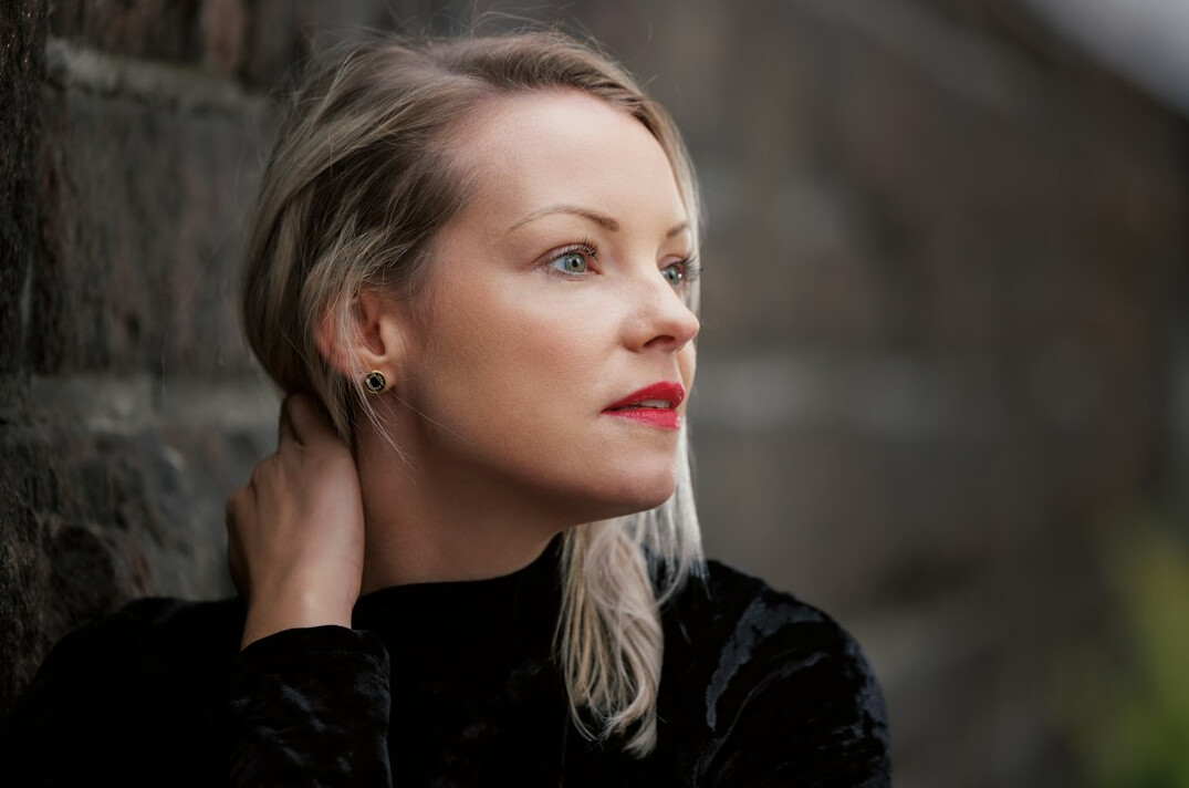 Portrait of a Scandinavian woman looking softly to the side