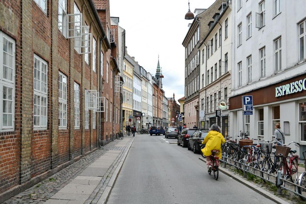elderly person on danish street