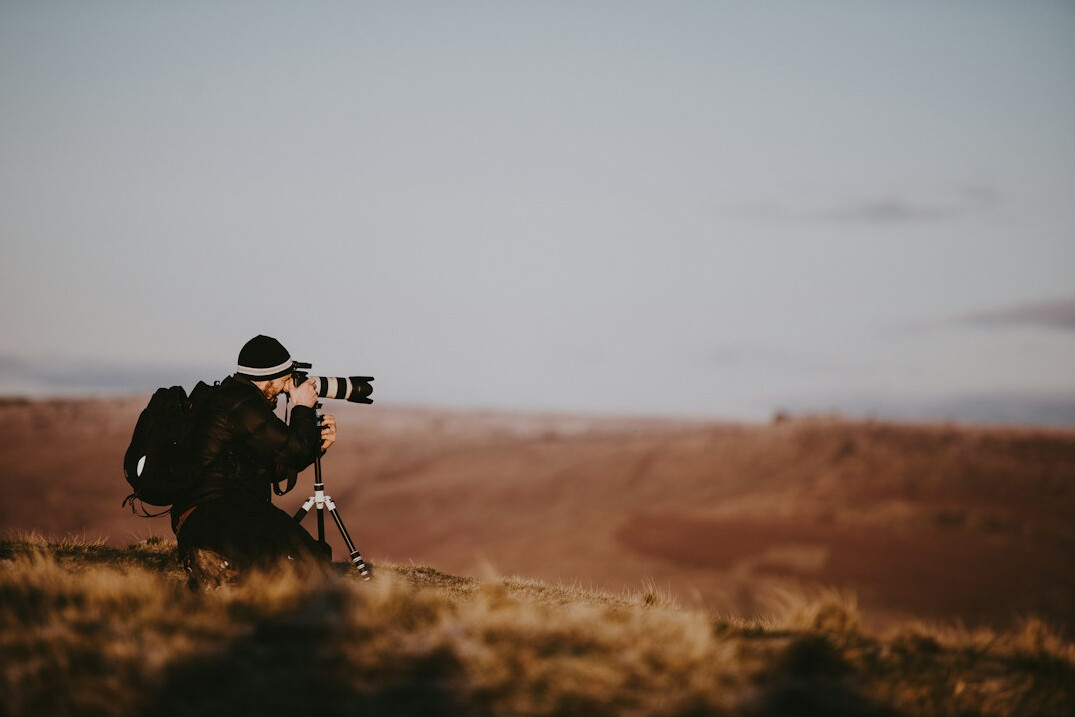 documentary photographer in action